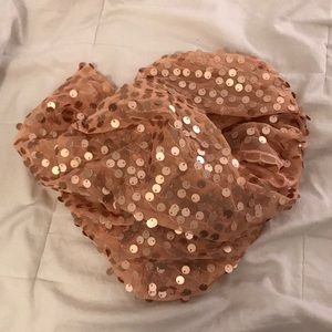 Rose Gold sequin scarf